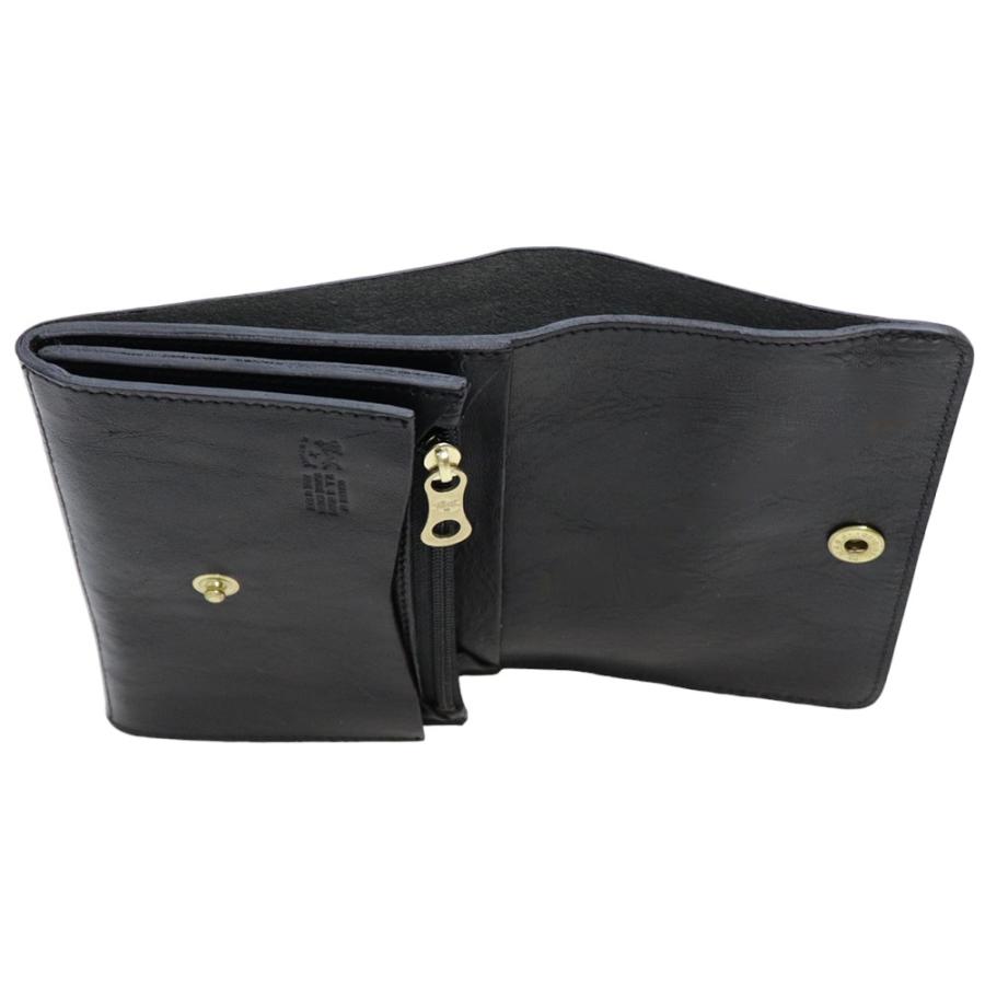 IL BISONTE（イルビゾンテ） 財布 二つ折り レザー 本革 ブラック ネロ