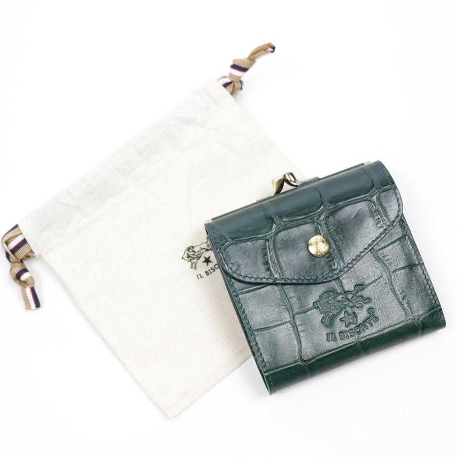 IL BISONTE（イルビゾンテ） 財布 二つ折り がま口 小銭入れ付き