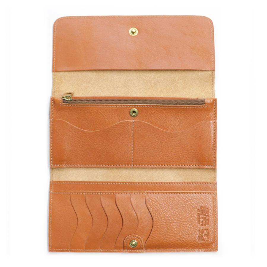 IL BISONTE（イルビゾンテ） 長財布 三つ折り キャメル ヤキヌメ