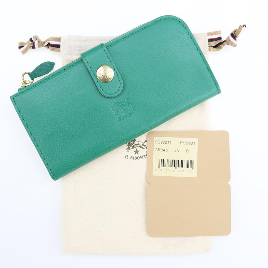 IL BISONTE（イルビゾンテ） 財布 二つ折り 長財布 ボタン L字