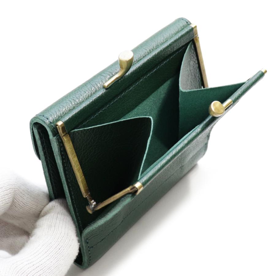 IL BISONTE（イルビゾンテ） 財布 二つ折り がま口 レザー 本革