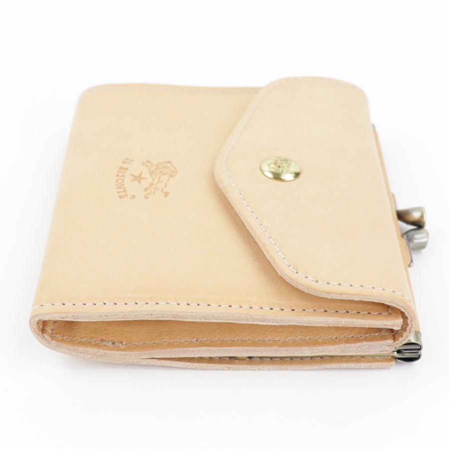 IL BISONTE（イルビゾンテ） 財布 二つ折り がま口 レザー 本革