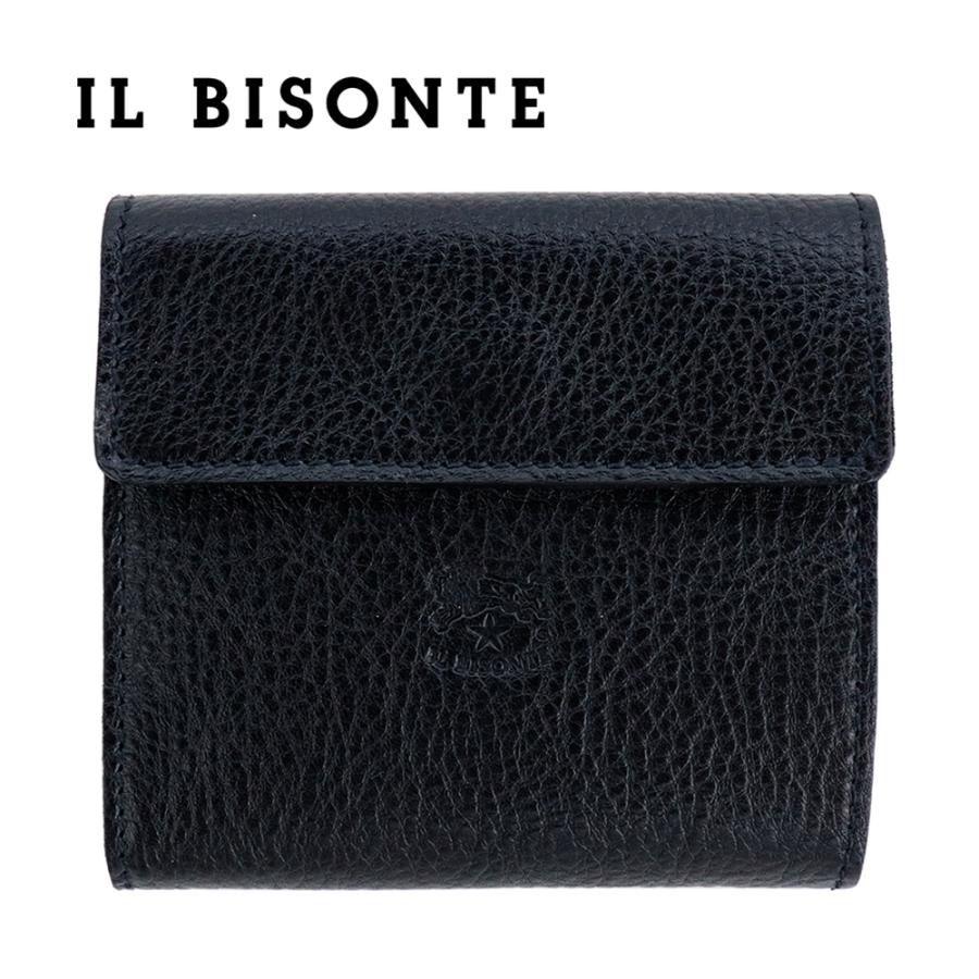 IL BISONTE（イルビゾンテ） 財布 三つ折り レザー 本革 ブラック ネロ