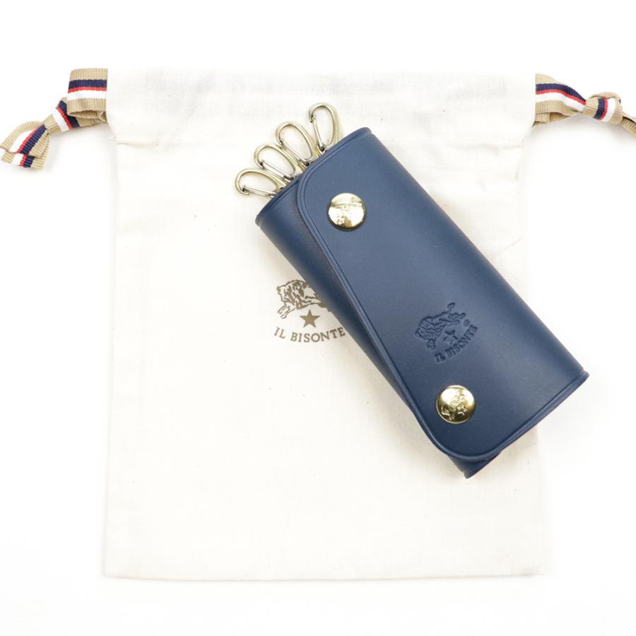 IL BISONTE（イルビゾンテ） キーケース 4連 ブルー ネイビー 青 紺