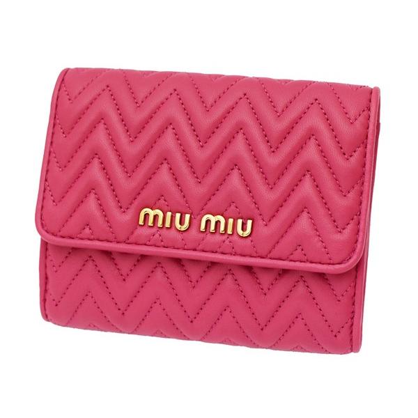 miu miu（ミュウミュウ） miu miu財布 Wホック二つ折り財布 NAPPA