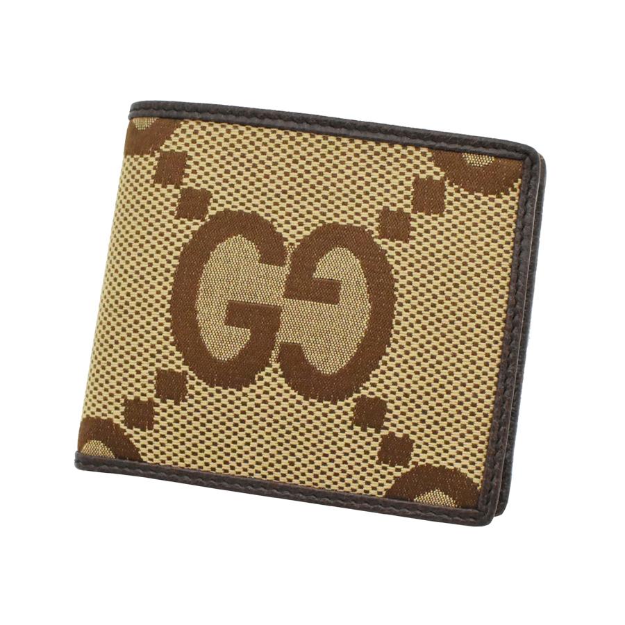 GGキャンバス グッチ財布 GUCCI 二つ折り財布 メンズ ジャンボGG