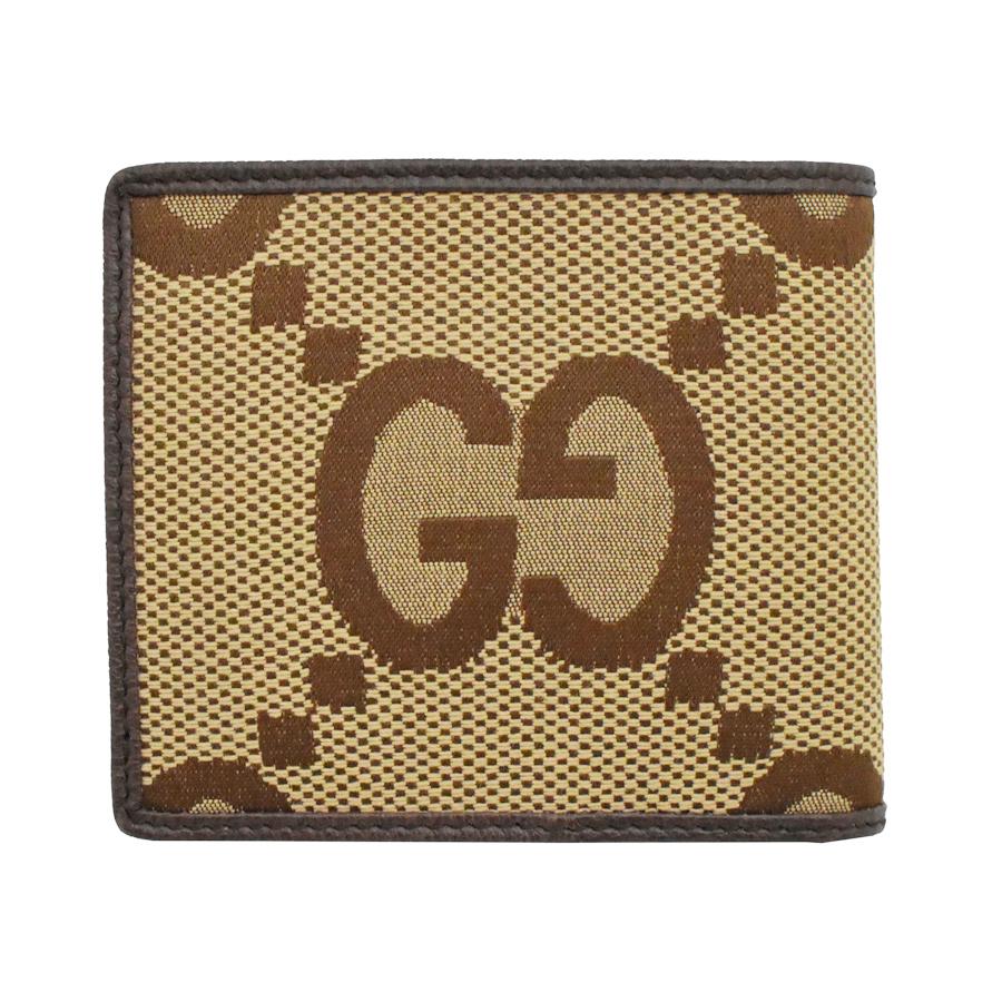 GGキャンバス グッチ財布 GUCCI 二つ折り財布 メンズ ジャンボGG