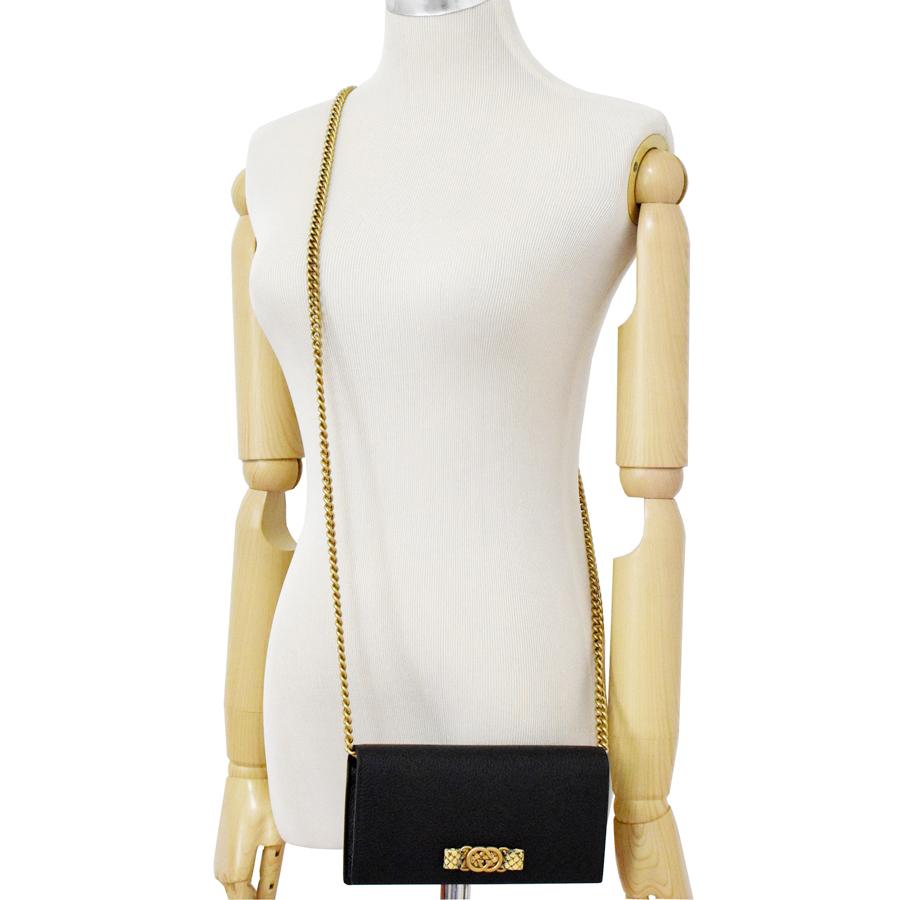 GUCCI（グッチ） 財布 二つ折り長財布 チェーンウォレット レディース