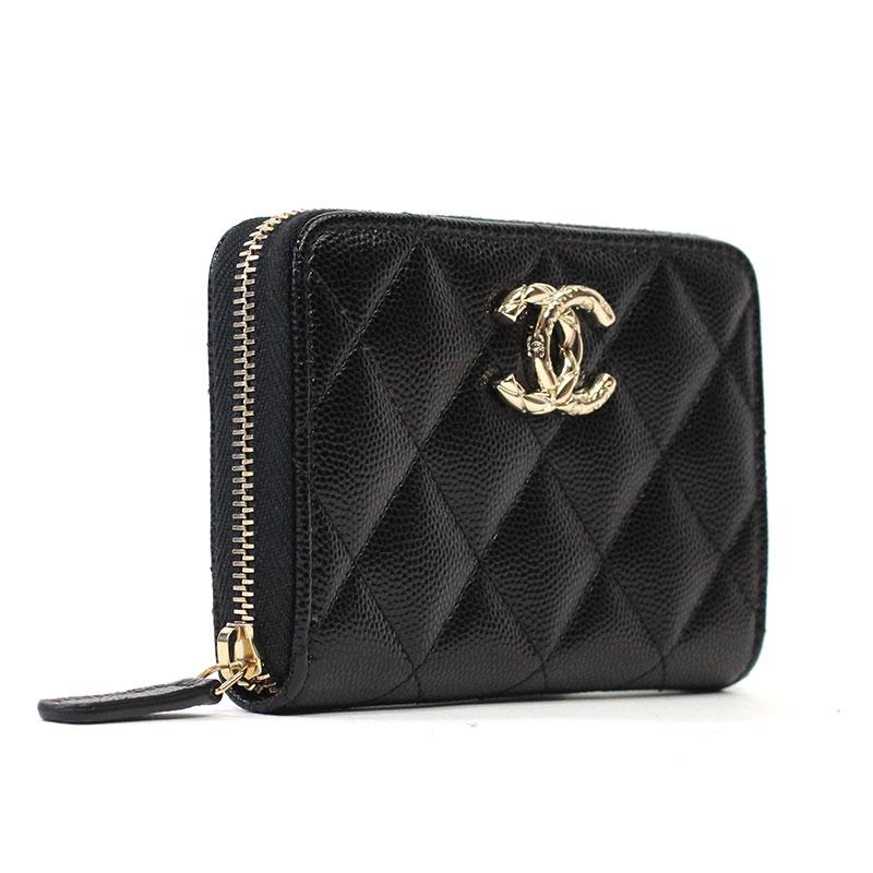 CHANEL（シャネル） ミニ財布 スモールジップウォレット グレインド