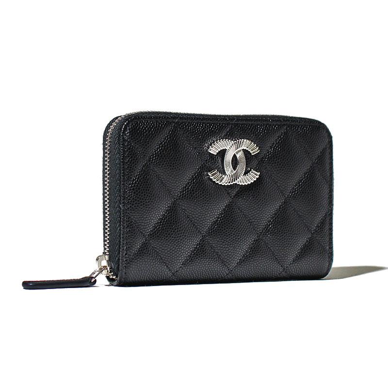 CHANEL（シャネル） ミニ財布 スモールジップウォレット キャビア