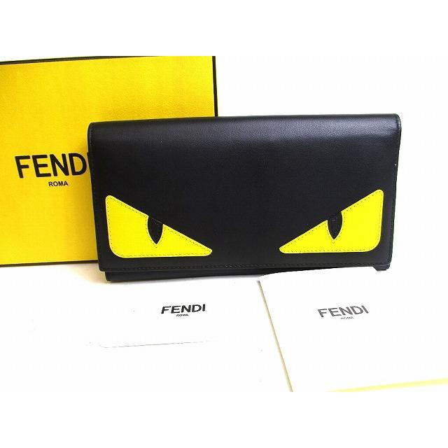 FENDI（フェンディ） モンスター バグスアイ レザーン 2つ折り 長財布