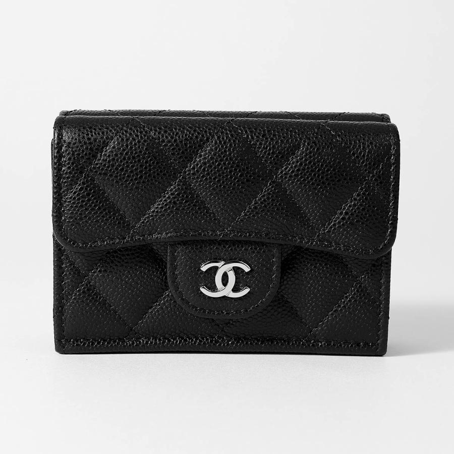 CHANEL（シャネル） 並行輸入 3つ折り財布 キャビアスキン CHANEL