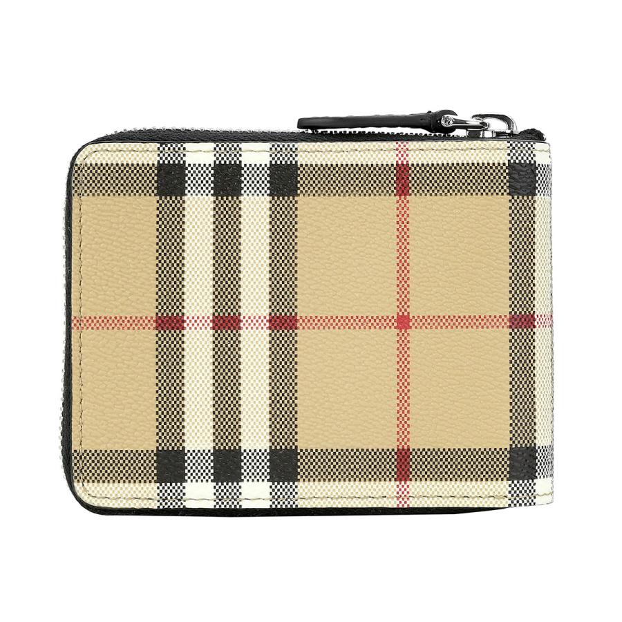 BURBERRY 美品✨バーバリー 二つ折り財布 キャンバス レザー ノバ