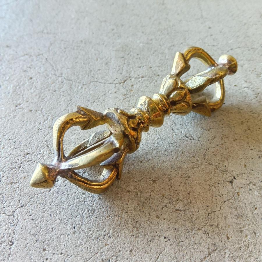 バジュラ 法具 五鈷杵 密教 仏具 厄除け ネパール 真鍮 ブラス