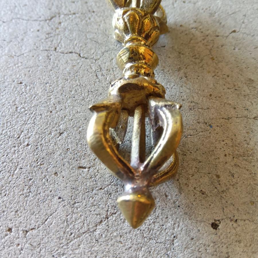 バジュラ 法具 五鈷杵 密教 仏具 厄除け ネパール 真鍮 ブラス