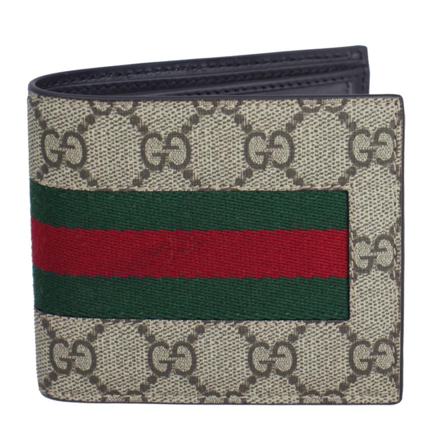GUCCI（グッチ） 財布 メンズ 二つ折り財布 ウェブストライプ GG