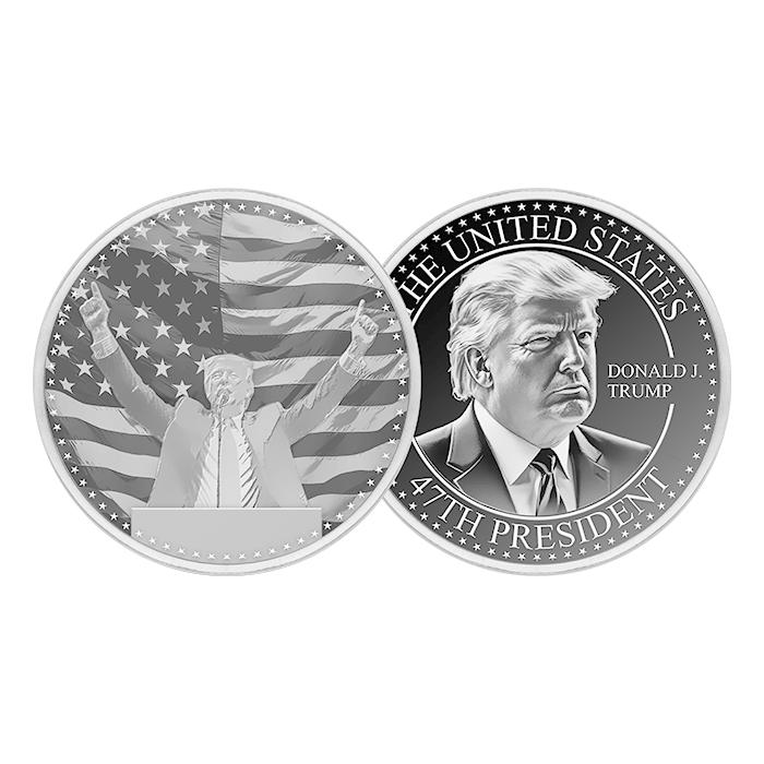 ドナルド•J•トランプ大統領勲章」純銀5オンスメダル 保証書・カプセル