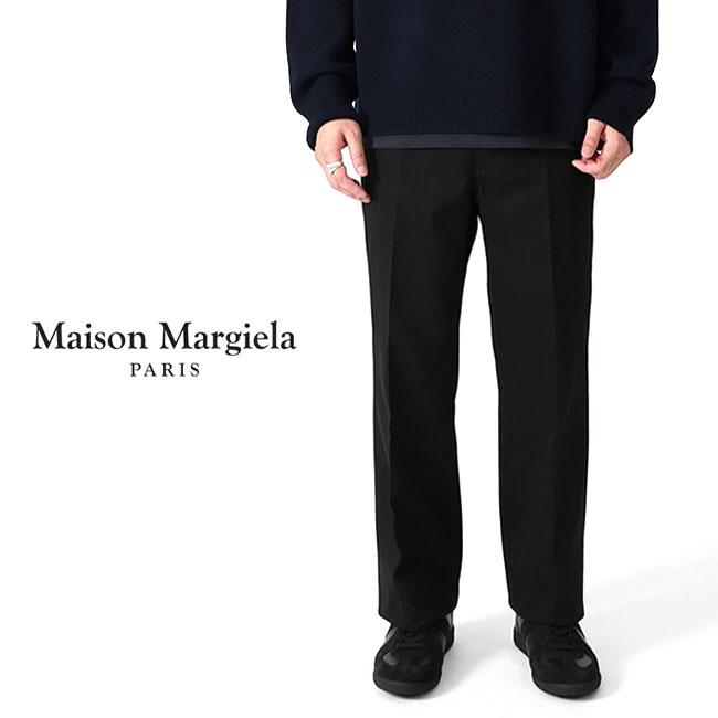 Maison Margiela メゾンマルジェラ ブラック コットン チノパンツ