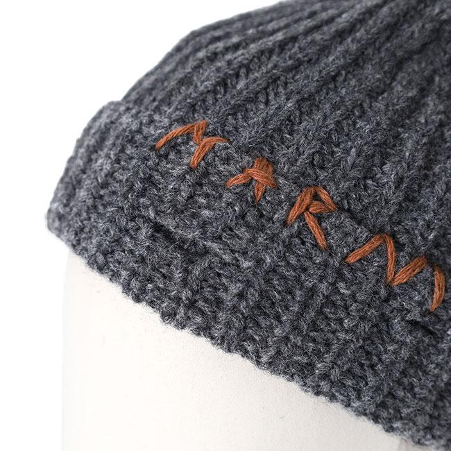 TIME SALE] MARNI マルニ ロゴ刺繍 ウール ニットキャップ CLZC0145Q0