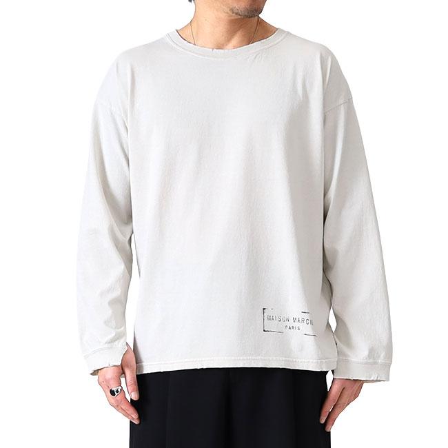 Maison Margiela メゾンマルジェラ スタンプロゴ ダメージ加工 ロンT