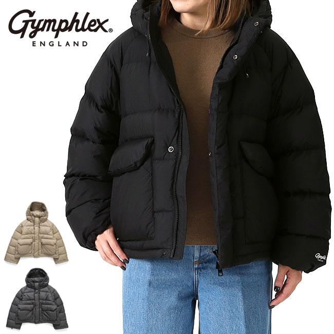 Gymphlex ジムフレックス ナイロンタフタ フード付き ショートダウン