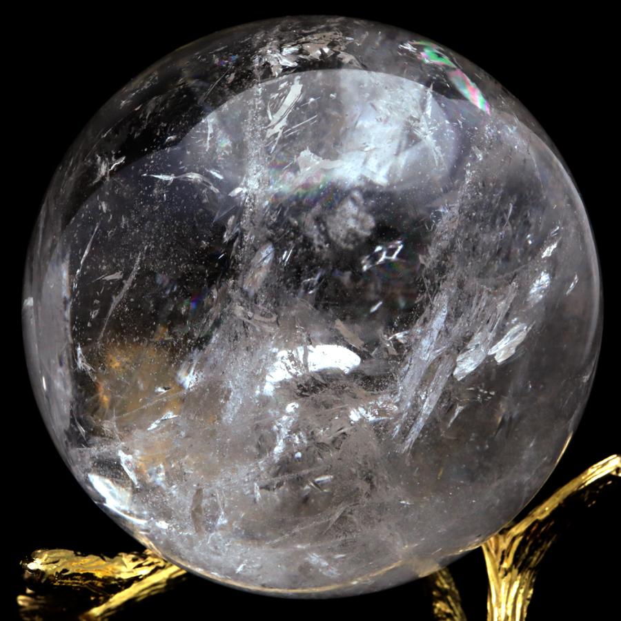 GOLD STONE レムリアンシード 水晶 丸玉 大玉 Lサイズ 台座付き 直径