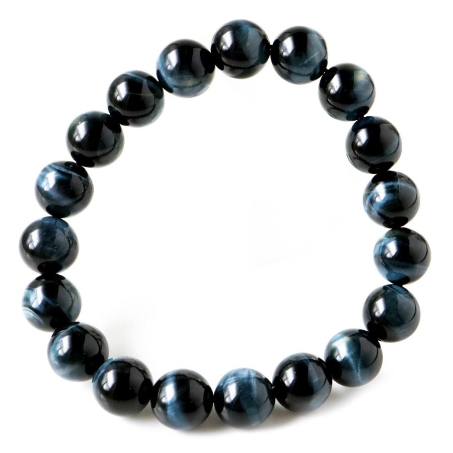 GOLD STONE ブルー タイガーアイ ブレスレット 10mm キャッツアイ 青虎