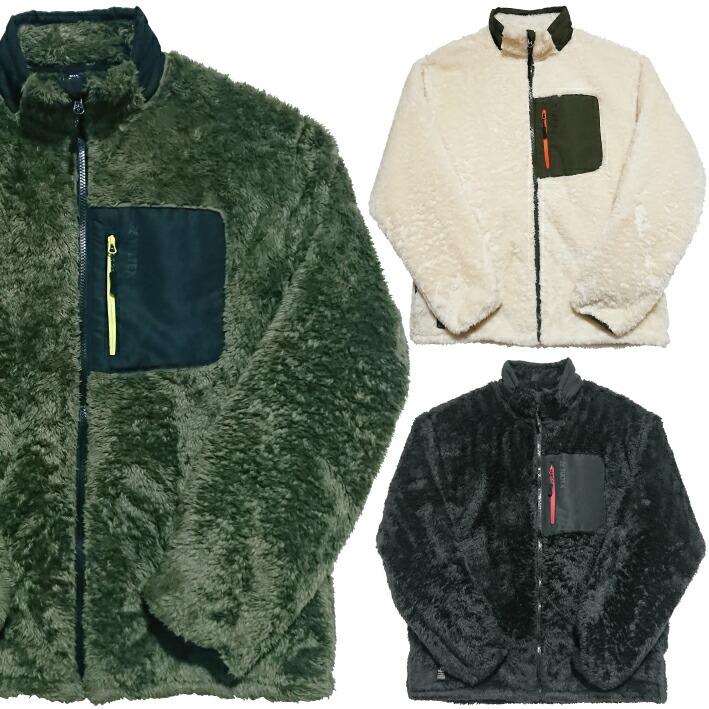 保温 防風 ボアフリース ジャケット メンズ M〜3L 軽量 暖かい 防寒