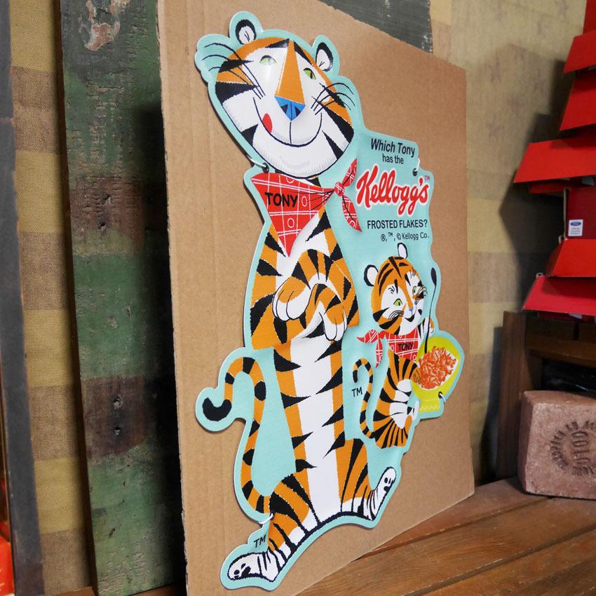 ケロッグ トニータイガー エンボスメタルサイン KELLOGGS ブリキ看板