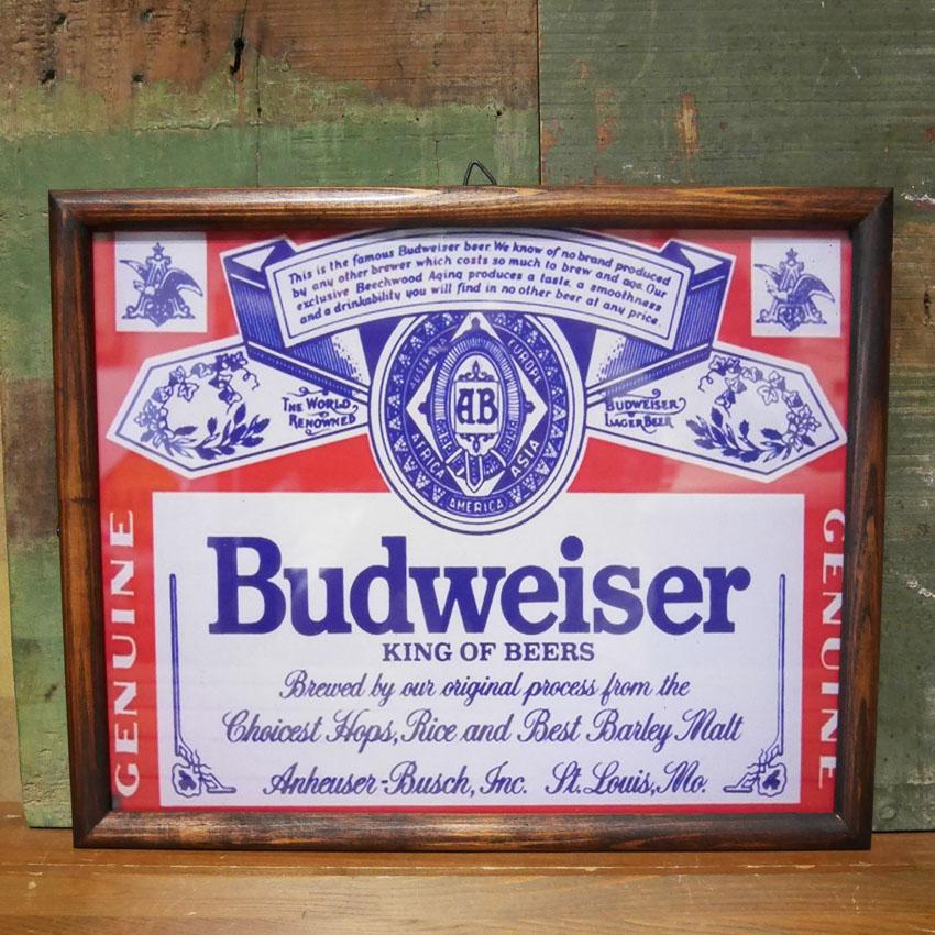 バドワイザーBudweiserバドガールポスターフレーム額入 (縦76.5cm