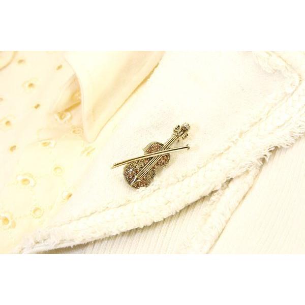 SWAROVSKI（スワロフスキー） ブローチ バイオリン ヴァイオリン 楽器