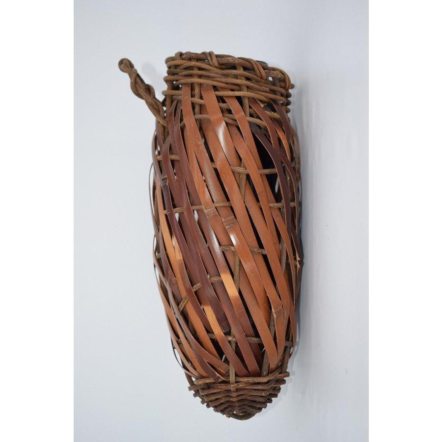 花入 煤竹 ミノムシ 籠 篭 掛 茶道 t ms2008-12 : 月香園アウトレット