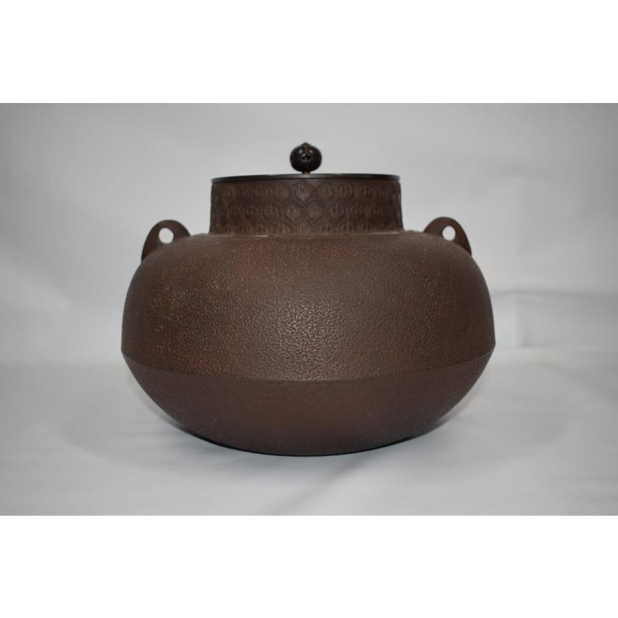 茶道具 釜 甑口 亀甲地紋 高橋 敬典 作 炉用 茶道 09-3908 : 月香園