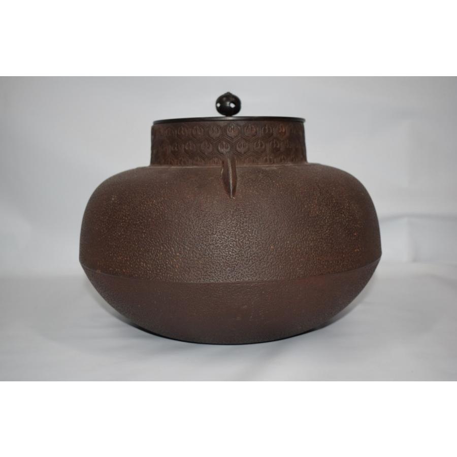 茶道具 釜 甑口 亀甲地紋 高橋 敬典 作 炉用 茶道 09-3908 : 月香園