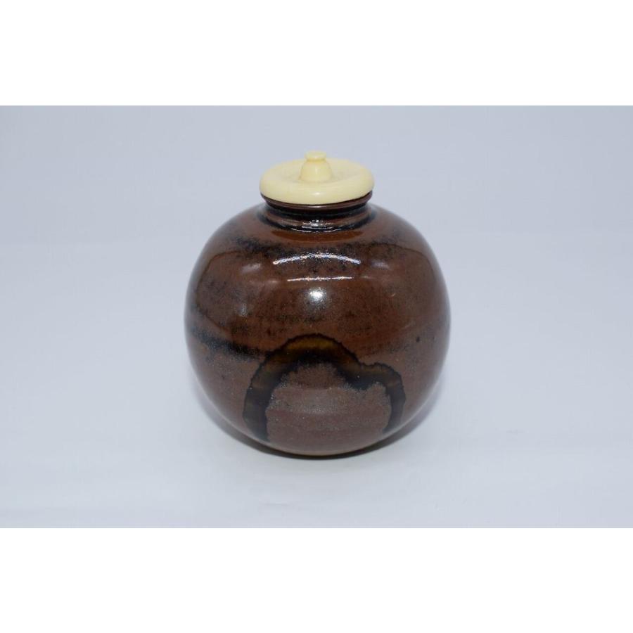 茶道具 中興名物 漢作 岩城文琳写 茶入 松本 鉄山 作 仕服 亡羊緞子 桐