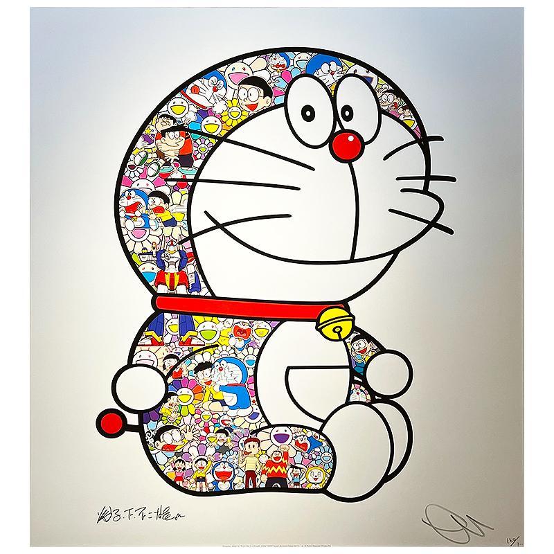 村上隆 おすわりドラえもん〜毎日大変だよのび太くん 特注アクリル額装