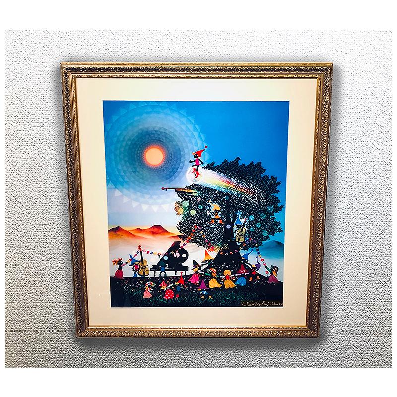 藤城清治【こびと達のパーティー】限定250部／DXリトグラフ／新品額装