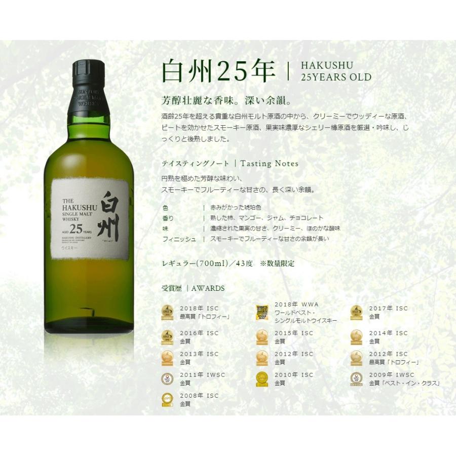 サントリー シングルモルト 白州 25年 700ml : リカーランド現金屋