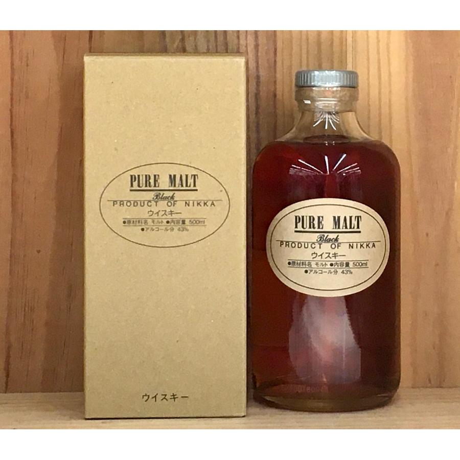 ニッカ ピュアモルト・ブラック 43度 500ml Nikka whiskey PureMalt