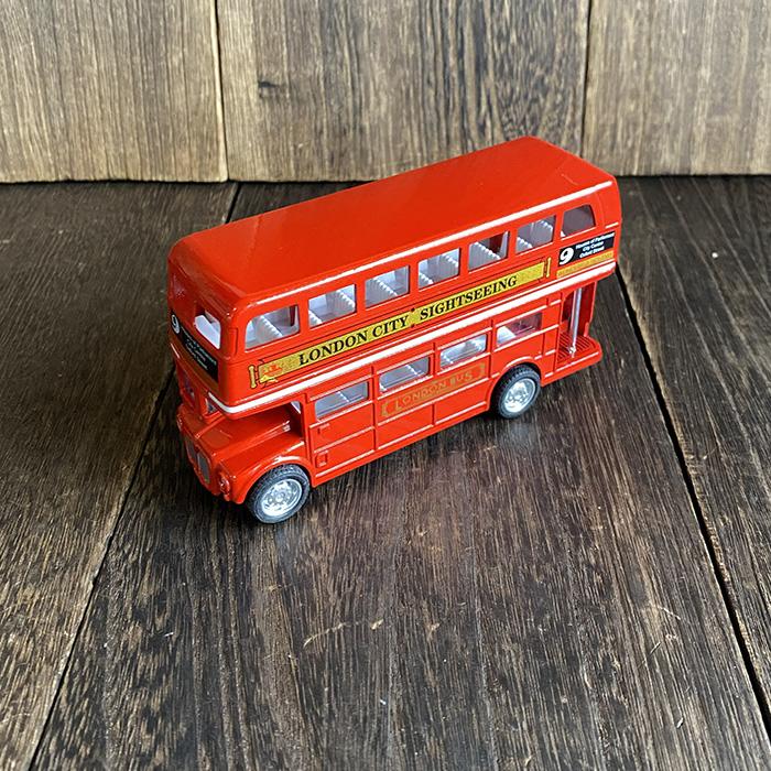 ロンドンバス ミニカー バス 走る 置物 プルバック式 2階建て イギリス