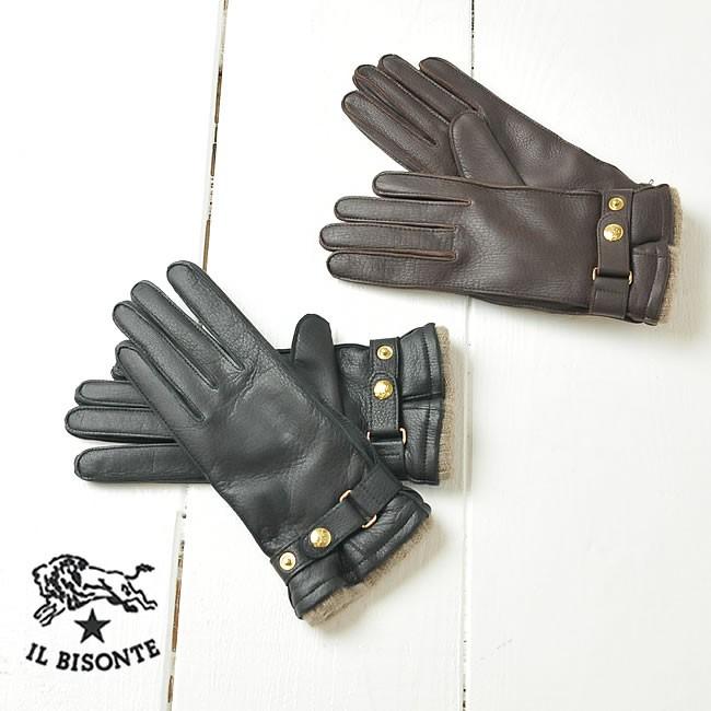 IL BISONTE（イルビゾンテ） レザーグローブ 手袋 レディース メンズ