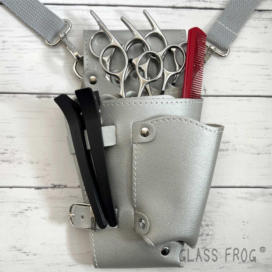 シザーケース レギュラータイプ PUレザー ハサミ5丁収納 送料無料 美容