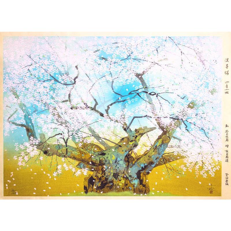 光を纏う河津桜」SMキャンバス 風景画 画家painterTMK本人出品真筆 光