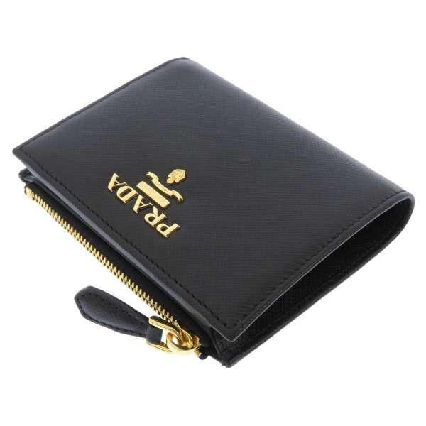 PRADA（プラダ） 二つ折り財布 サフィアーノ SAFFIANO MERAL ブラック