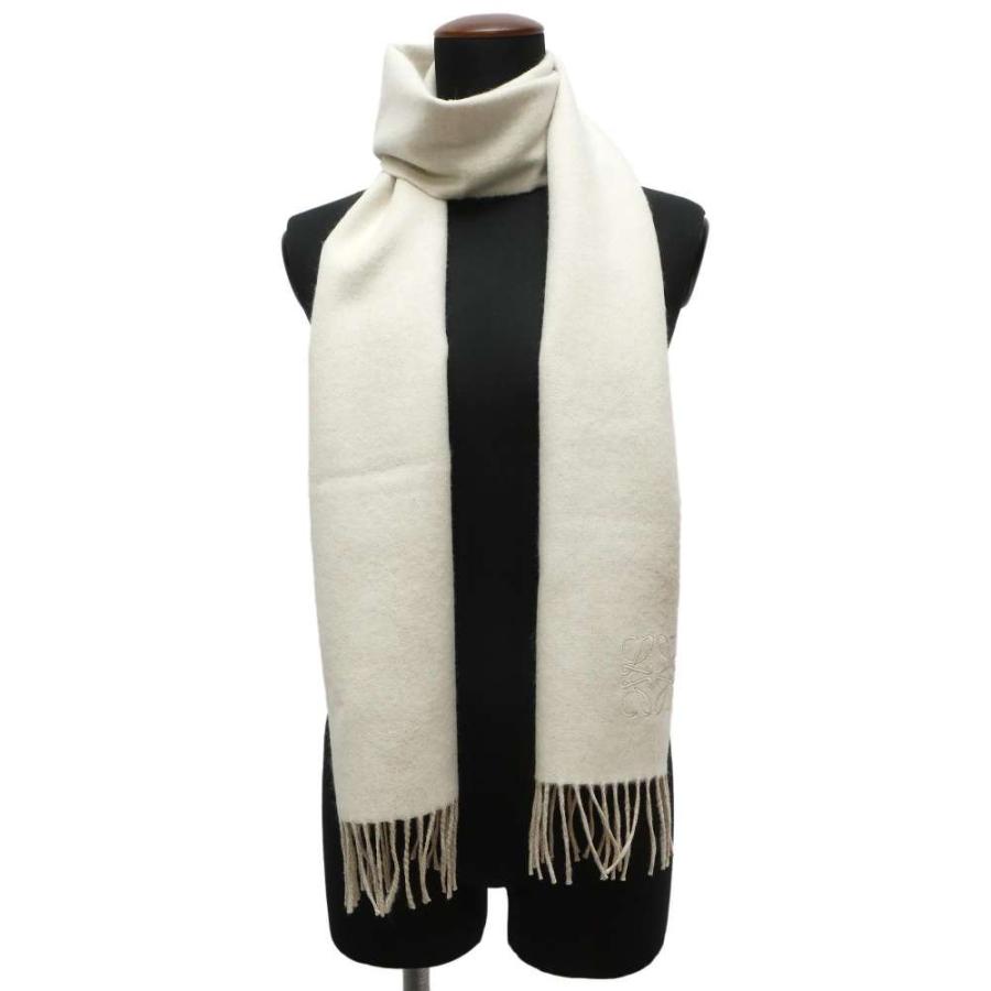 ロエベ マフラー アナグラム バイカラー ウール カシミヤ LOEWE