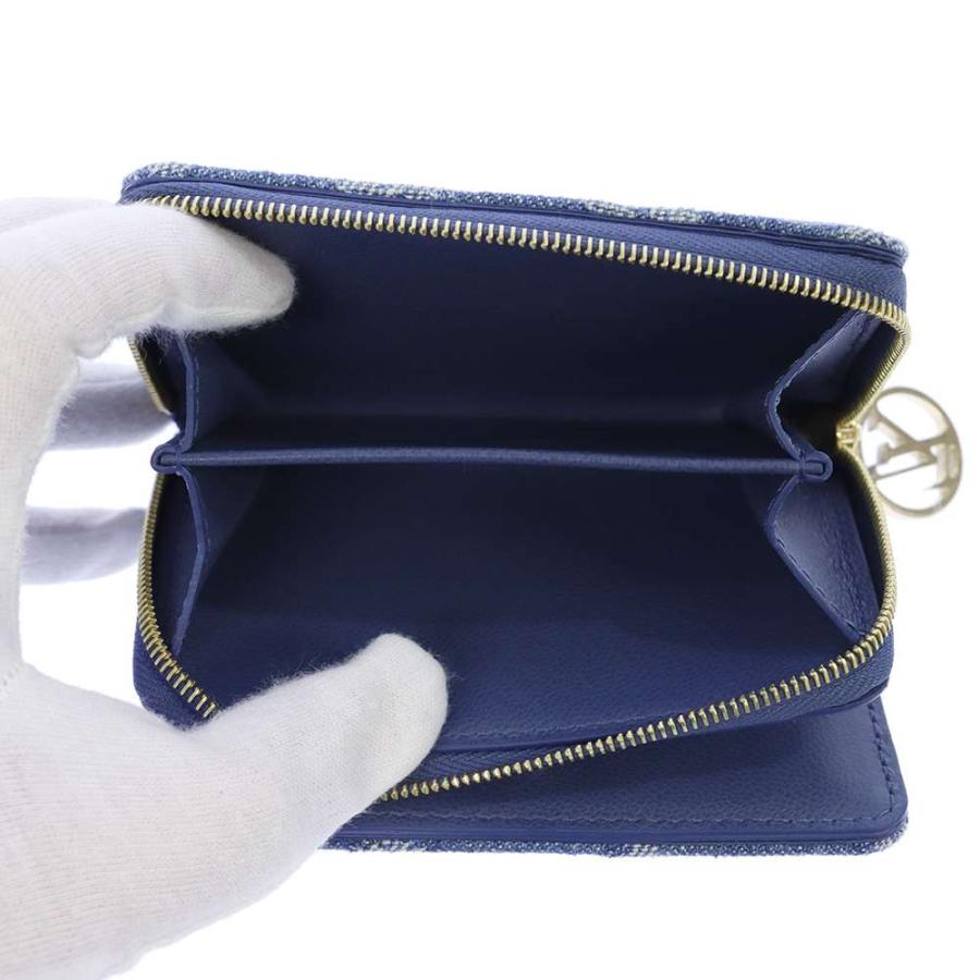 ルイヴィトン 二つ折り財布 モノグラム・デニム ポルトフォイユ・ルー