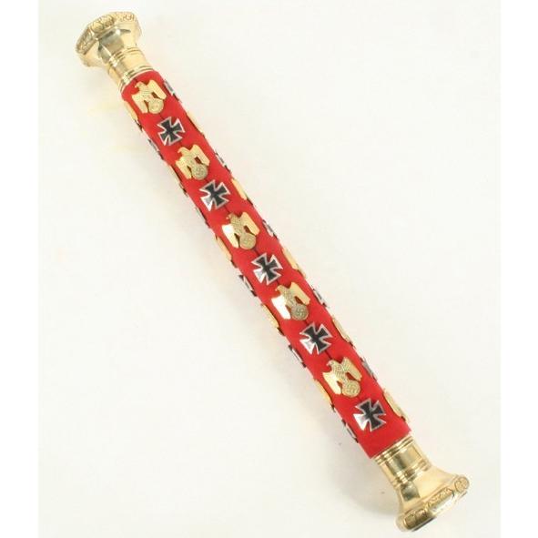 ドイツ軍元帥杖ロンメル将軍仕様アクリル台座、白手袋付き ドイツ軍