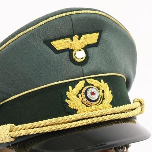 第一次大戦頃 希少 大サイズ 実物ドイツ軍将校制帽 名前入り 第一次