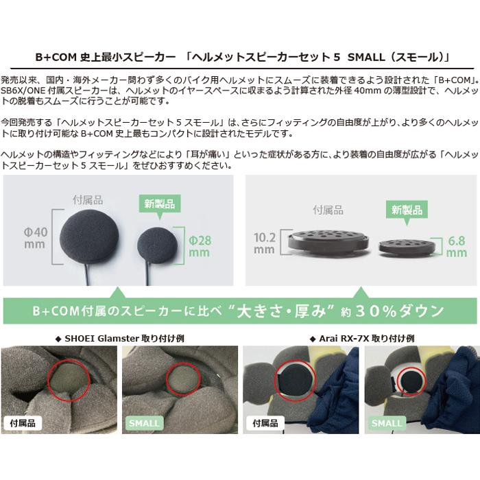 B＋COM（ビーコム） オプション品 ヘルメットスピーカーセット5 SMALL