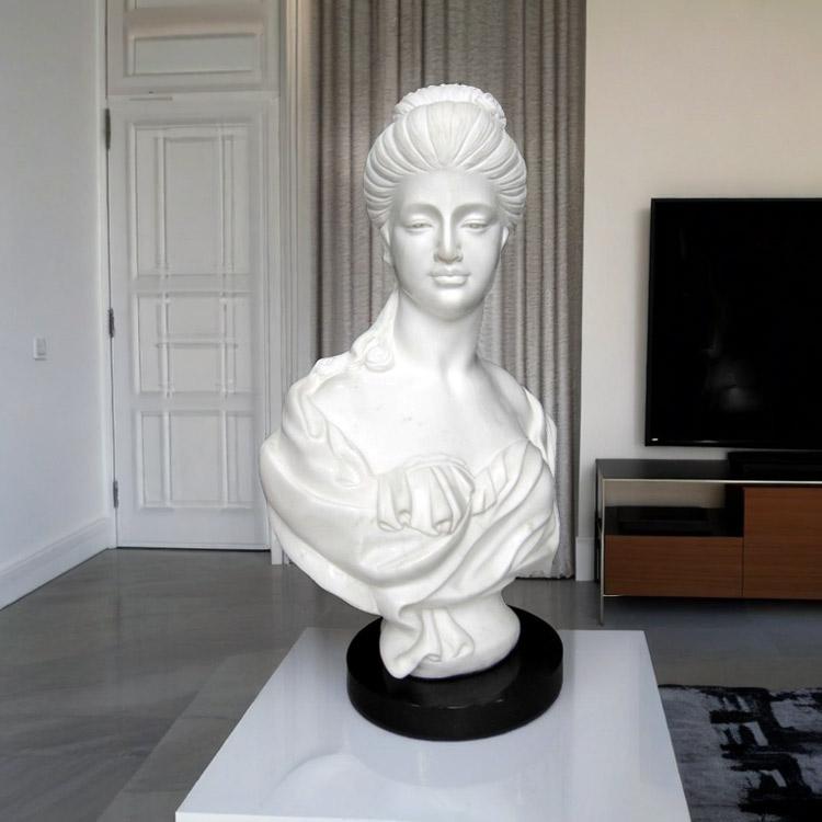 大理石彫刻 女神の胸像B石像 H67cm インテリア 置物 美術品 オブジェ